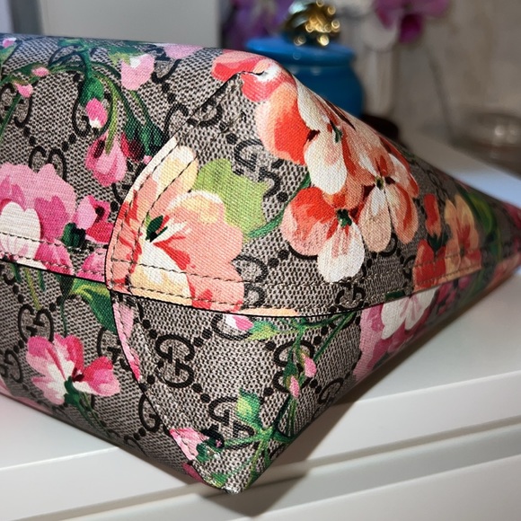 Gucci Reversible Tote Blooms GG Print Leather Small - Picture 7 of 8
